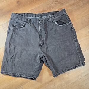 Vintage Wrangler Denim Shorts Mens 36 Black Made USA 90s Jorts Streetwear